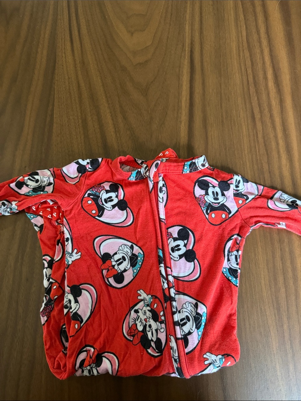 Minnie Mouse Red Kids One-Piece Zip Pajama posh peanut